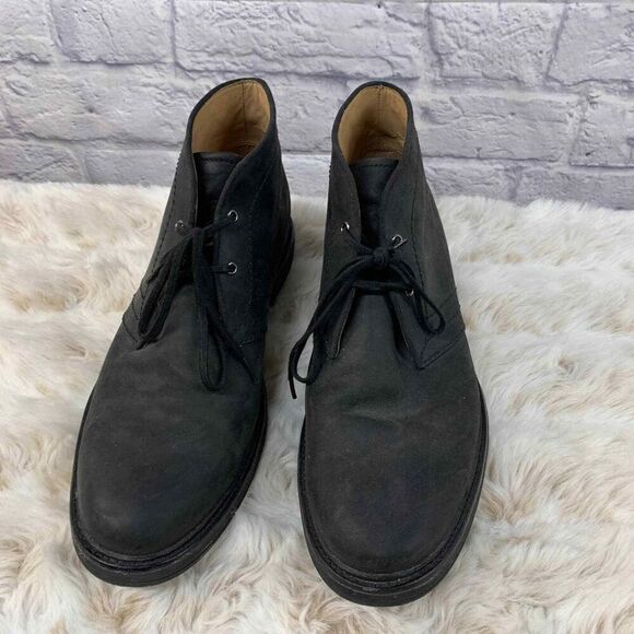 Ugg Dagmann Chukka Boot Mens 12 Black Leather Lace Up - Picture 2 of 8